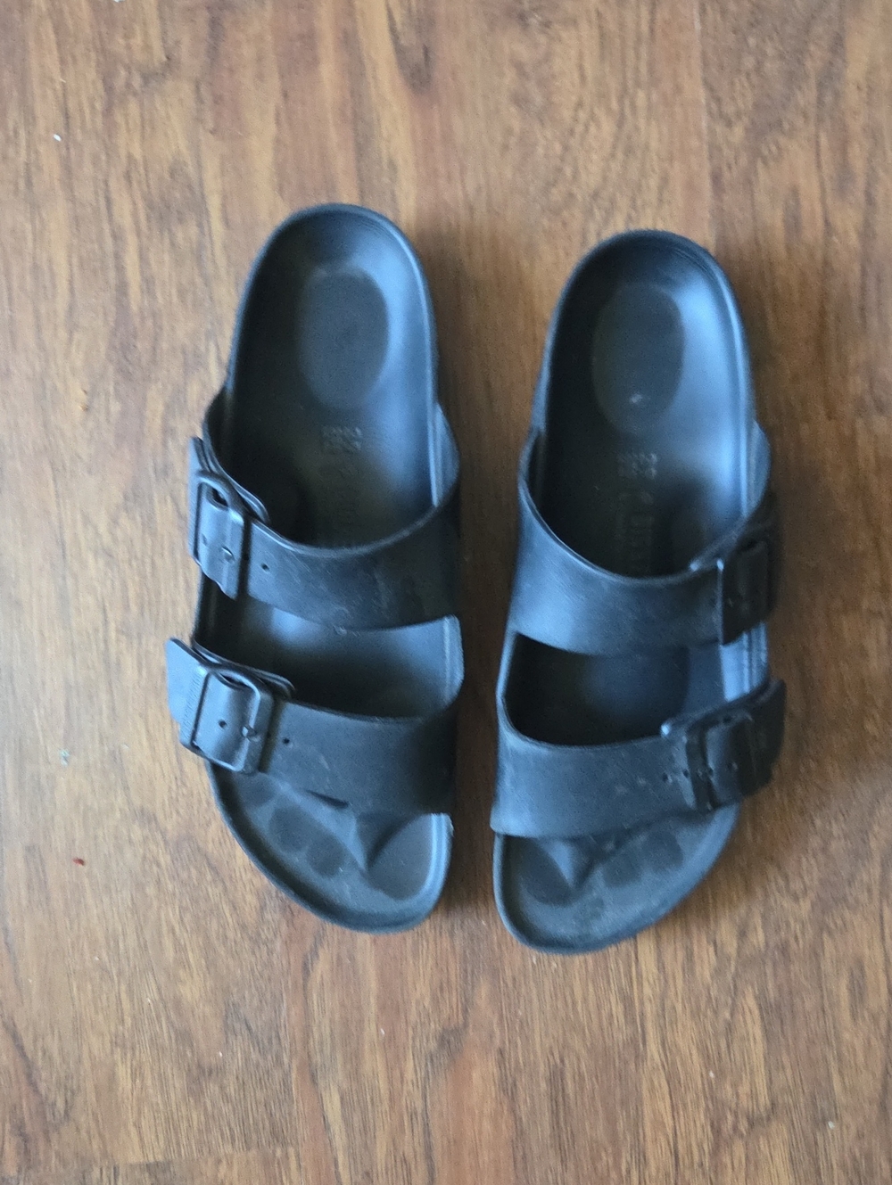 Birkenstock EVA Black Double-Strap Slide Sandals